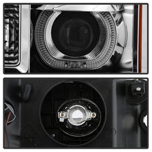 Load image into Gallery viewer, Xtune Projector Headlights GMC Sierra (07-13) [LED Halo - Halogen Model] Chrome or Black w/ Amber Turn Signal Light - Black Alternate Image
