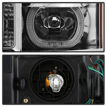 Load image into Gallery viewer, Xtune Projector Headlights GMC Sierra (07-13) [LED Halo - Halogen Model] Chrome or Black w/ Amber Turn Signal Light - Black Alternate Image