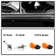 Load image into Gallery viewer, Xtune Projector Headlights GMC Sierra (07-13) [LED Halo - Halogen Model] Chrome or Black w/ Amber Turn Signal Light - Black Alternate Image