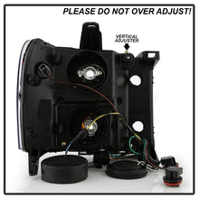 Load image into Gallery viewer, Xtune Projector Headlights GMC Sierra (07-13) [LED Halo - Halogen Model] Chrome or Black w/ Amber Turn Signal Light - Black Alternate Image