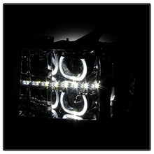 Load image into Gallery viewer, Xtune Projector Headlights GMC Sierra (07-13) [LED Halo - Halogen Model] Chrome or Black w/ Amber Turn Signal Light Alternate Image