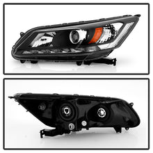 Load image into Gallery viewer, Xtune Projector Headlights Honda Accord Sedan (13-15) Black w/ LED Blue Start &amp; Sequential Signal DRL Alternate Image