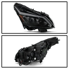 Load image into Gallery viewer, Xtune Projector Headlights Infiniti G25 (11-12) [w/ DRL Light Bar &amp; Sequential Turn Signal] Black Smoke or Chrome w/ Amber Turn Signal Lights - Black Smoke Alternate Image