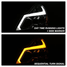 Load image into Gallery viewer, Xtune Projector Headlights Infiniti G25 (11-12) [w/ DRL Light Bar &amp; Sequential Turn Signal] Black Smoke or Chrome w/ Amber Turn Signal Lights - Black Smoke Alternate Image