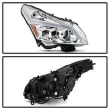 Load image into Gallery viewer, Xtune Projector Headlights Infiniti G25 (11-12) [w/ DRL Light Bar &amp; Sequential Turn Signal] Black Smoke or Chrome w/ Amber Turn Signal Lights - Black Smoke Alternate Image