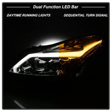 Load image into Gallery viewer, Xtune Projector Headlights Infiniti G25 (11-12) [w/ DRL Light Bar &amp; Sequential Turn Signal] Black Smoke or Chrome w/ Amber Turn Signal Lights - Black Smoke Alternate Image