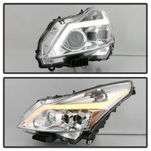 Load image into Gallery viewer, Xtune Projector Headlights Infiniti G25 (11-12) [w/ DRL Light Bar &amp; Sequential Turn Signal] Black Smoke or Chrome w/ Amber Turn Signal Lights - Black Smoke Alternate Image
