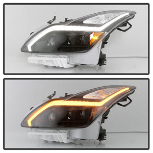 Xtune Projector Headlights Infiniti G37 Coupe (08-15) [Sequential Turn Signal] Black / Smoke Tinted