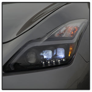 Xtune Projector Headlights Infiniti G37 Coupe (08-15) [Sequential Turn Signal] Black / Smoke Tinted