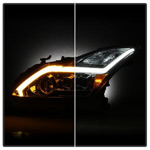 Xtune Projector Headlights Infiniti G37 Coupe (08-15) [Sequential Turn Signal] Black / Smoke Tinted