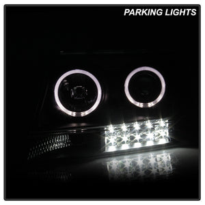 Xtune Projector Headlights Jeep Grand Cherokee (14-16) [w/ LED Halo] Black w/ Amber Turn Signal Light
