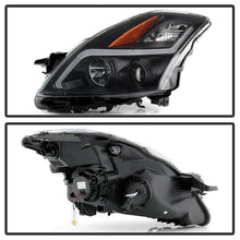 Load image into Gallery viewer, Xtune Projector Headlights Nissan Altima Coupe (08-09) [w/ LED Light Bar - Halogen Model Only] Black / Black Smoke / Chrome w/ Amber Turn Signal Lights - Black Alternate Image