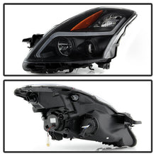 Load image into Gallery viewer, Xtune Projector Headlights Nissan Altima Coupe (08-09) [w/ LED Light Bar - Halogen Model Only] Black / Black Smoke / Chrome w/ Amber Turn Signal Lights - Black Alternate Image