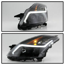 Load image into Gallery viewer, Xtune Projector Headlights Nissan Altima Coupe (08-09) [w/ LED Light Bar - Halogen Model Only] Black / Black Smoke / Chrome w/ Amber Turn Signal Lights - Black Alternate Image