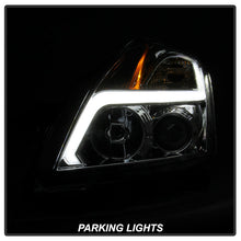 Load image into Gallery viewer, Xtune Projector Headlights Nissan Altima Coupe (08-09) [w/ LED Light Bar - Halogen Model Only] Black / Black Smoke / Chrome w/ Amber Turn Signal Lights - Black Alternate Image