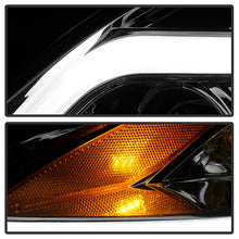 Load image into Gallery viewer, Xtune Projector Headlights Nissan Altima Coupe (08-09) [w/ LED Light Bar - Halogen Model Only] Black / Black Smoke / Chrome w/ Amber Turn Signal Lights - Black Alternate Image