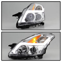 Load image into Gallery viewer, Xtune Projector Headlights Nissan Altima Sedan (07-09) [w/ LED Light Bar - Halogen Model Only] Black / Black Smoke / Chrome w/ Amber Turn Signal Lights - Chrome Alternate Image