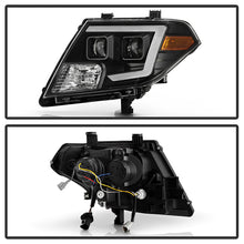 Load image into Gallery viewer, Xtune Projector Headlights Nissan Frontier (09-20) Black w/ LED Amber Switchback Turn Signal Light Bar DRL Alternate Image