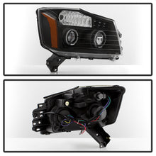 Load image into Gallery viewer, Xtune Projector Headlights Nissan Titan (04-15) [w/ LED Halo Lights] Black / Black Smoked / Smoked - Black Alternate Image