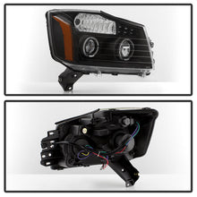 Load image into Gallery viewer, Xtune Projector Headlights Nissan Armada (04-07) [w/ LED Halo Lights] Black / Black Smoked / Smoked - Black Alternate Image