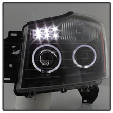 Load image into Gallery viewer, Xtune Projector Headlights Nissan Titan (04-15) [w/ LED Halo Lights] Black / Black Smoked / Smoked - Black Alternate Image