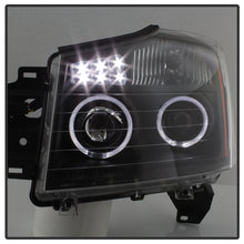 Load image into Gallery viewer, Xtune Projector Headlights Nissan Armada (04-07) [w/ LED Halo Lights] Black / Black Smoked / Smoked - Black Alternate Image