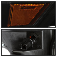 Load image into Gallery viewer, Xtune Projector Headlights Nissan Titan (16-20) [w/ DRL LED Light Bar - Halogen Model Only] Black / Black Smoke / Chrome w/ Amber Turn Signal Lights Alternate Image