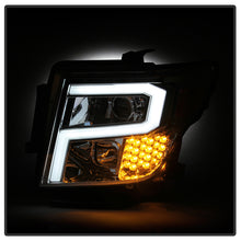 Load image into Gallery viewer, Xtune Projector Headlights Nissan Titan (16-20) [w/ DRL LED Light Bar - Halogen Model Only] Black / Black Smoke / Chrome w/ Amber Turn Signal Lights Alternate Image