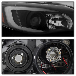 Xtune Projector Headlights Subaru WRX (08-14) [DRL LED Light Bar w/ Switchback Turn Signal - Halogen Model] Black or Chrome w/ Amber Turn Signal