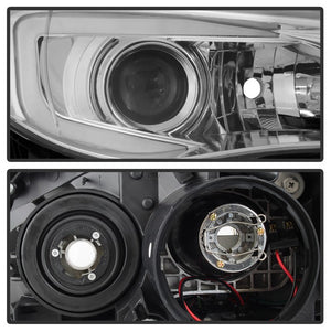 Xtune Projector Headlights Subaru WRX (08-14) [DRL LED Light Bar w/ Switchback Turn Signal - Halogen Model] Black or Chrome w/ Amber Turn Signal