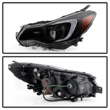 Load image into Gallery viewer, Xtune Projector Headlights Subaru Impreza (12-16) [DRL LED Light Bar - Halogen Model] Black or Chrome w/ Amber Turn Signal Light - Black Smoke Alternate Image
