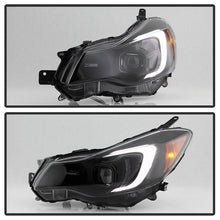 Load image into Gallery viewer, Xtune Projector Headlights Subaru Impreza (12-16) [DRL LED Light Bar - Halogen Model] Black or Chrome w/ Amber Turn Signal Light - Black Smoke Alternate Image