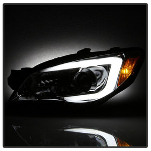 Xtune Projector Headlights Subaru WRX (06-07) [DRL LED Light Bar - Halogen Model] Black or Chrome w/ Amber Turn Signal Light