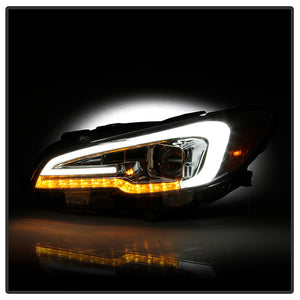 Xtune Projector Headlights Subaru WRX (15-18) [DRL LED Light Bar - Halogen Model] Black or Chrome w/ Amber Turn Signal Light