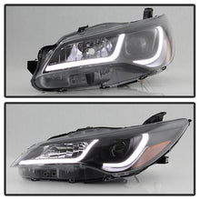 Load image into Gallery viewer, Xtune Projector Headlights Toyota Camry (15-17) [DRL LED Light Bar - Halogen Model] Black or Chrome w/ Amber Turn Signal Alternate Image
