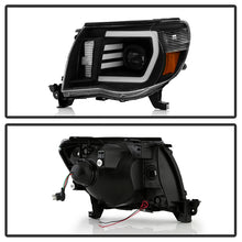 Load image into Gallery viewer, Xtune Projector Headlights Toyota Tacoma (05-11) [Black or Chrome] w/ Halo LED or LED Light Bar - Halo LED / Black Alternate Image