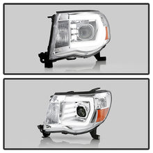 Load image into Gallery viewer, Xtune Projector Headlights Toyota Tacoma (05-11) [Black or Chrome] w/ Halo LED or LED Light Bar - Halo LED / Black Alternate Image