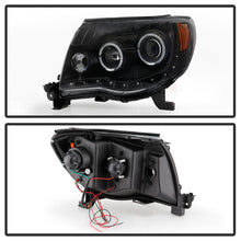 Load image into Gallery viewer, Xtune Projector Headlights Toyota Tacoma (05-11) [Black or Chrome] w/ Halo LED or LED Light Bar - Halo LED / Black Alternate Image