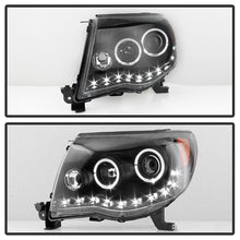 Load image into Gallery viewer, Xtune Projector Headlights Toyota Tacoma (05-11) [Black or Chrome] w/ Halo LED or LED Light Bar - Halo LED / Black Alternate Image