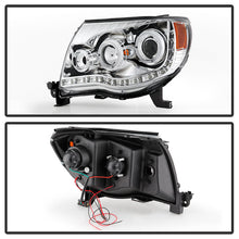 Load image into Gallery viewer, Xtune Projector Headlights Toyota Tacoma (05-11) [Black or Chrome] w/ Halo LED or LED Light Bar - Halo LED / Black Alternate Image