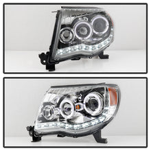 Load image into Gallery viewer, Xtune Projector Headlights Toyota Tacoma (05-11) [Black or Chrome] w/ Halo LED or LED Light Bar - Halo LED / Black Alternate Image