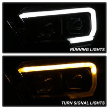 Load image into Gallery viewer, Xtune Projector Headlights Toyota Tacoma TRD (16-19) Black Housing with DRL LED Light Bar - Black Alternate Image