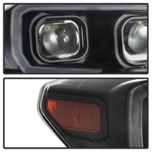 Load image into Gallery viewer, Xtune Projector Headlights Toyota Tacoma SR /SR5 (16-19) [w/ DRL LED Light Bar &amp; Amber Sequential Turn Signal - Halogen Model] Black or Chrome - Black Alternate Image