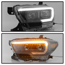 Load image into Gallery viewer, Xtune Projector Headlights Toyota Tacoma TRD (16-19) Black Housing with DRL LED Light Bar - Black Alternate Image