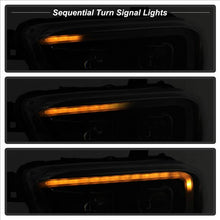 Load image into Gallery viewer, Xtune Projector Headlights Toyota Tacoma SR /SR5 (16-19) [w/ DRL LED Light Bar &amp; Amber Sequential Turn Signal - Halogen Model] Black or Chrome - Black Alternate Image