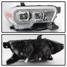 Load image into Gallery viewer, Xtune Projector Headlights Toyota Tacoma SR /SR5 (16-19) [w/ DRL LED Light Bar &amp; Amber Sequential Turn Signal - Halogen Model] Black or Chrome - Black Alternate Image
