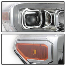 Load image into Gallery viewer, Xtune Projector Headlights Toyota Tacoma SR /SR5 (16-19) [w/ DRL LED Light Bar &amp; Amber Sequential Turn Signal - Halogen Model] Black or Chrome - Black Alternate Image