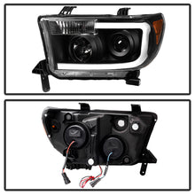 Load image into Gallery viewer, Xtune Projector Headlights Toyota Tundra (07-13) [w/ LED Light Bar] Black / Black Smoked / Chrome w/ Amber Turn Signal Lights - Black Alternate Image