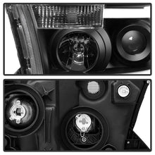 Load image into Gallery viewer, Xtune Projector Headlights Toyota Sequoia (08-13) [w/ LED Light Bar] Black / Black Smoked / Chrome w/ Amber Turn Signal Lights - Black Alternate Image