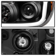 Load image into Gallery viewer, Xtune Projector Headlights Toyota Sequoia (08-13) [w/ LED Light Bar] Black / Black Smoked / Chrome w/ Amber Turn Signal Lights - Black Alternate Image